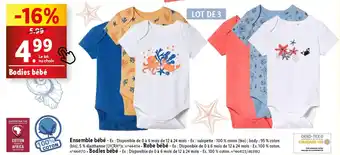 Lidl Bodies bébé offre