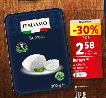 Lidl Burrata offre