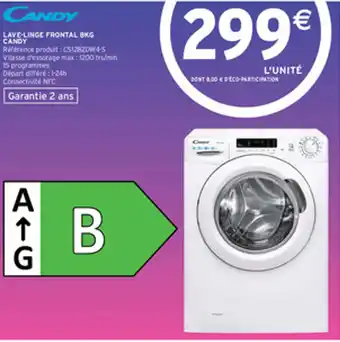 Intermarché LAVE-LINGE FRONTAL BKG CANDY offre