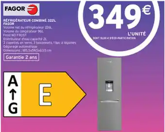 Intermarché RÉFRIGÉRATEUR COMBINE 322L offre