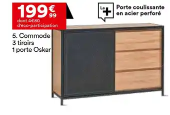 BUT Commode 3 tiroirs 1 porte Oskar offre