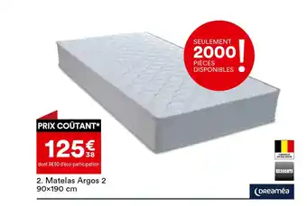 BUT Matelas Argos 2 90x190 cm offre