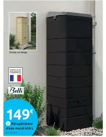 Mr Bricolage Récupérateur d'eau mural 650 L offre