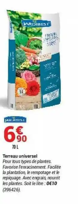 Bricorama Terreau Universel Jardibest offre