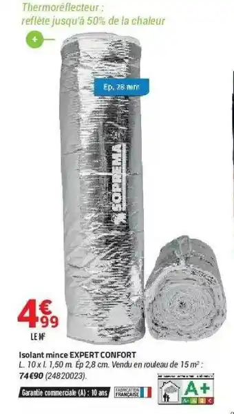 Bricorama Isolant Mince Expert Confort offre