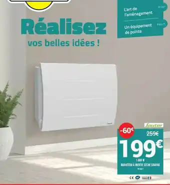 Bricorama Radiateur à Inertie Sèche Sibayak offre
