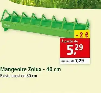 Maxi Zoo Mangeoire Zolux - 40 Cm offre