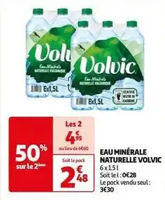 Auchan Volvic - eau minérale naturelle offre