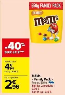 Carrefour Market M&m's - family pack offre