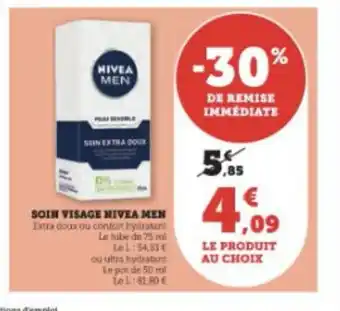 Super U Soin visage nivea men offre