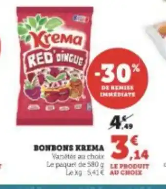 Super U BONBONS KREMA offre