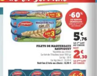 Super U Filets de maquereau saupiquet offre