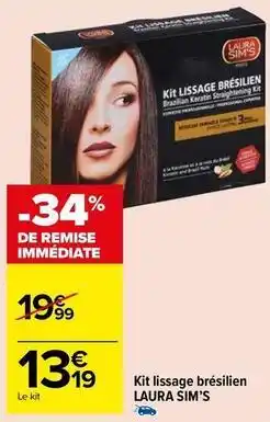Laura sim's - kit lissage brésilien