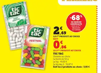 Super U TIC TAC offre