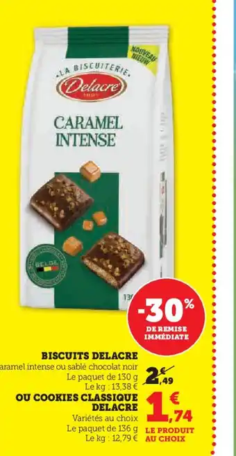 Super U BISCUITS DELACRE offre