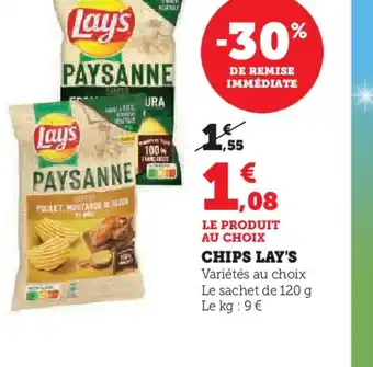 Super U CHIPS LAY'S offre