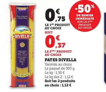 Super U PATES DIVELLA offre