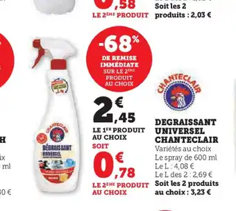 Super U Degraissant universel chanteclair offre