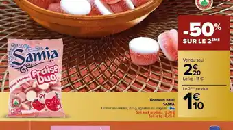 Carrefour Market Bonbons halal SAMIA offre