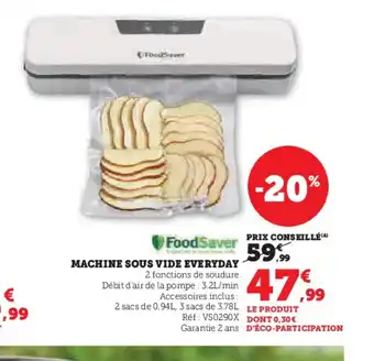 Hyper U MACHINE SOUS VIDE EVERYDAY offre