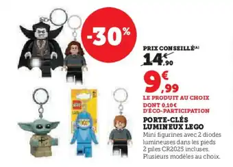 Hyper U PORTE-CLÉS LUMINEUX LEGO offre