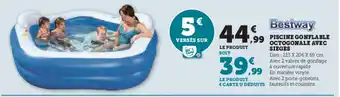 Hyper U PISCINE GONFLABLE OCTOGONALE AVEC SIEGES offre