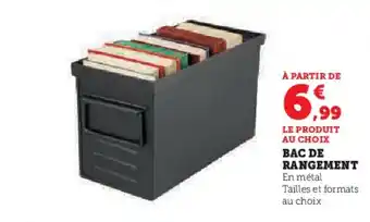 Hyper U BAC DE RANGEMENT offre