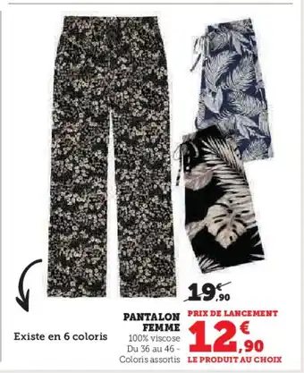 Hyper U PANTALON FEMME offre