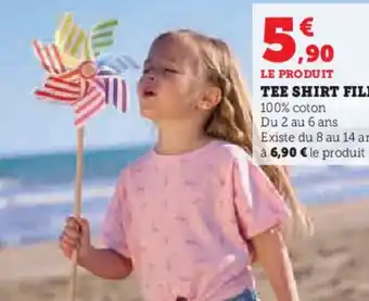 Hyper U TEE SHIRT FILLE offre