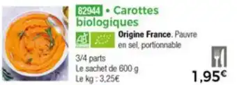 Thiriet Carottes biologiques offre