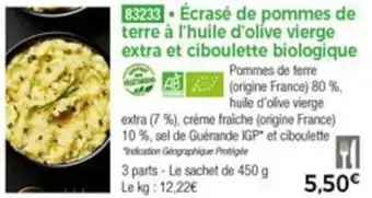 Thiriet Ecrase de pommes de terre a l'huile d'olive vierge offre