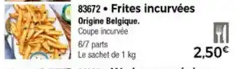 Thiriet Frites incurvées offre