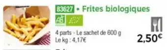 Thiriet Frites biologiques offre