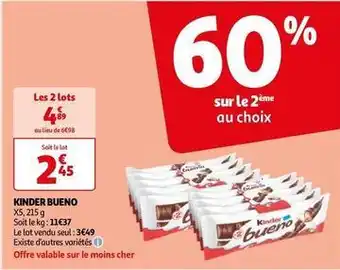 Auchan Supermarché Kinder - bueno offre