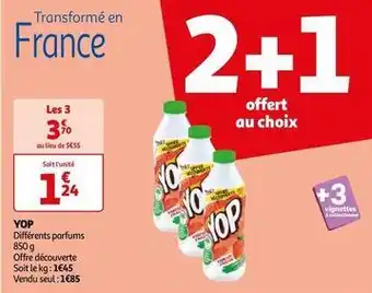 Auchan Yoplait - yop offre
