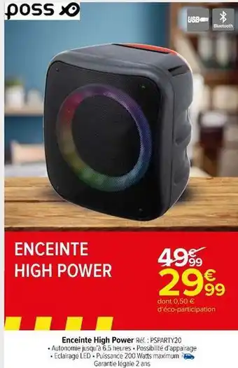 Poss - enceinte high power réf.: psparty20