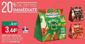 Match MAITRE COQ WINGS PARTY offre