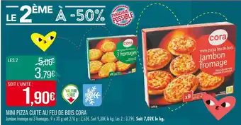 Match CORA MINI PIZZA CUITE AU FEU DE BOIS offre