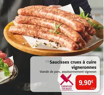 Colruyt Saucisses crues à cuire vigneronnes offre