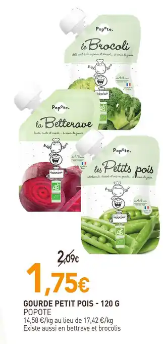 naturéO POPOTE GOURDE PETIT POIS offre