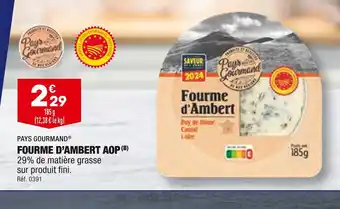 ALDI PAYS GOURMAND FOURME D’AMBERT AOP offre