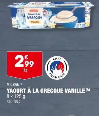 ALDI MILSANI YAOURT À LA GRECQUE VANILLE offre
