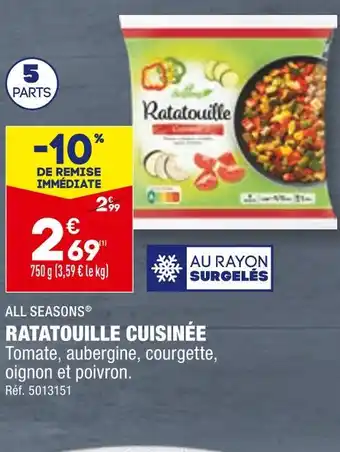ALDI ALL SEASONS RATATOUILLE CUISINÉE offre