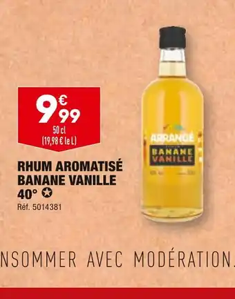 ALDI RHUM AROMATISÉ BANANE VANILLE 40° offre