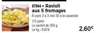 Thiriet Ravioll aux 5 fromages offre