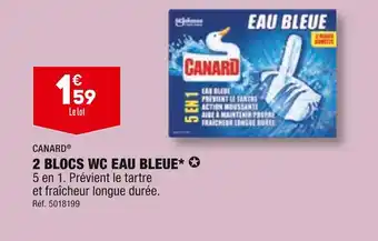 ALDI CANARD 2 BLOCS WC EAU BLEUE offre