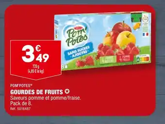 ALDI POM’POTES GOURDES DE FRUITS offre