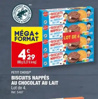 ALDI PETIT CHOISI BISCUITS NAPPÉS AU CHOCOLAT AU LAIT offre