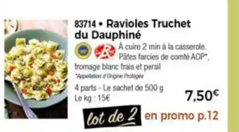 Thiriet Ravioles Truchet du Dauphiné offre