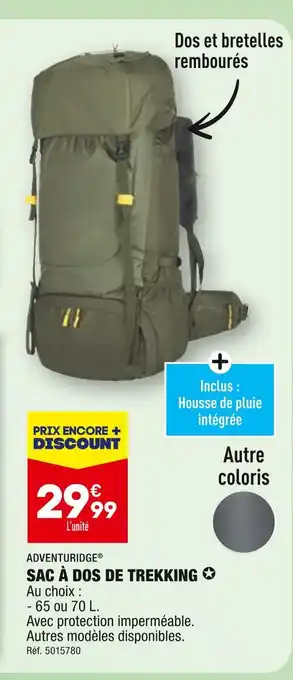 ALDI ADVENTURIDGE SAC À DOS DE TREKKING offre